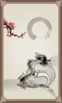 手绘古风插画背景图片
