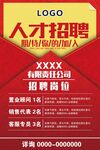 红色招聘海报