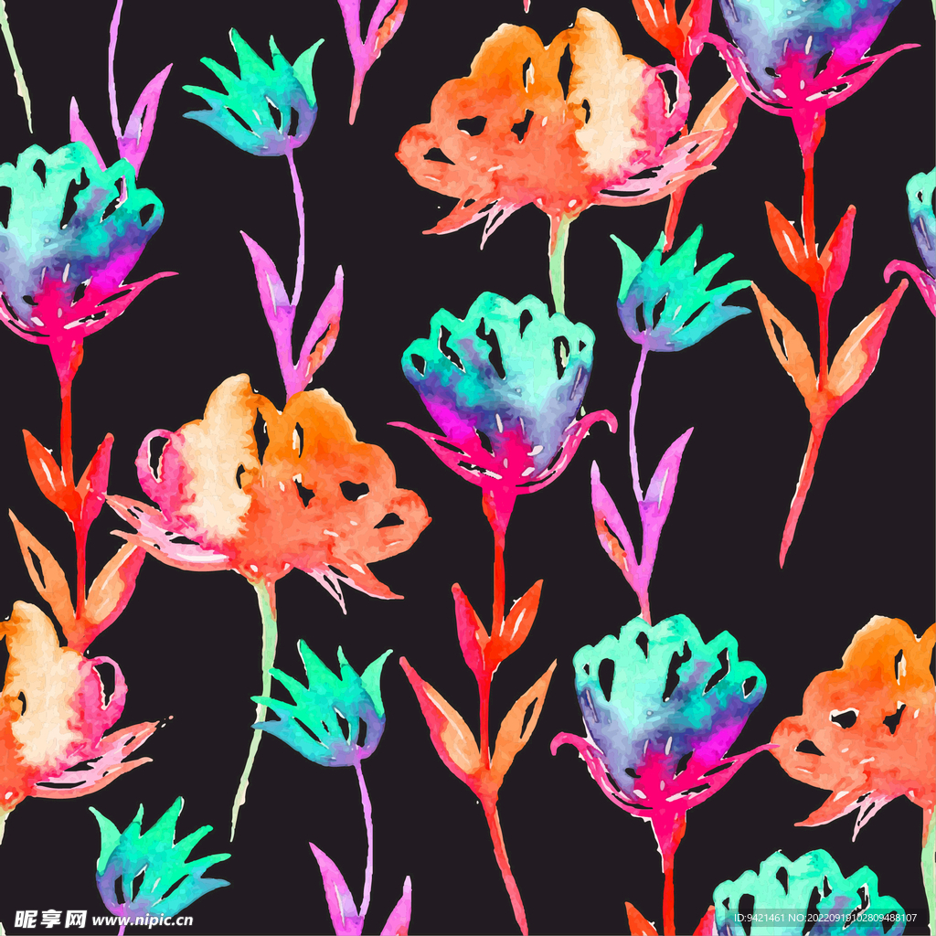 色彩花卉
