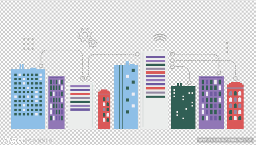 城市插画 