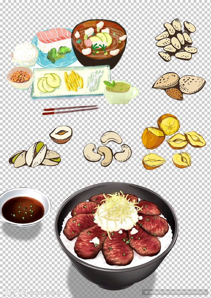 卡通美食素材
