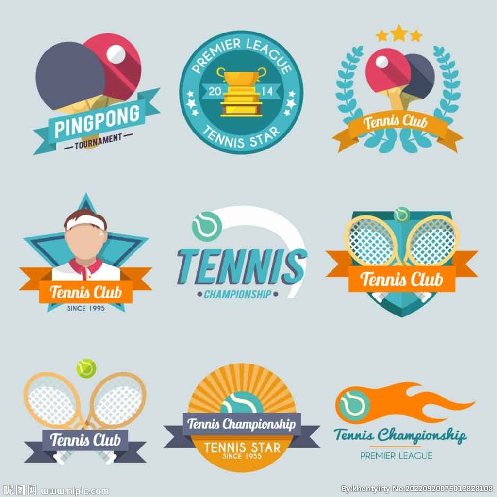 乒乓球 网球 图标logo
