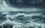 波涛汹涌海水泛滥