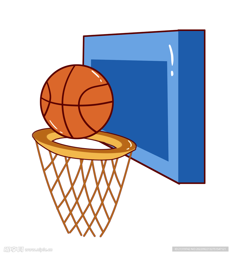 篮球元素插画素材