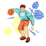 篮球运动插画