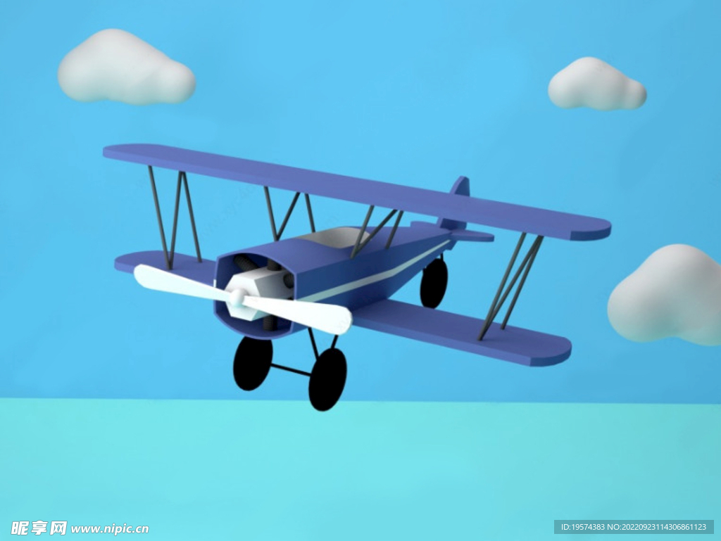 C4D模型玩具飞机
