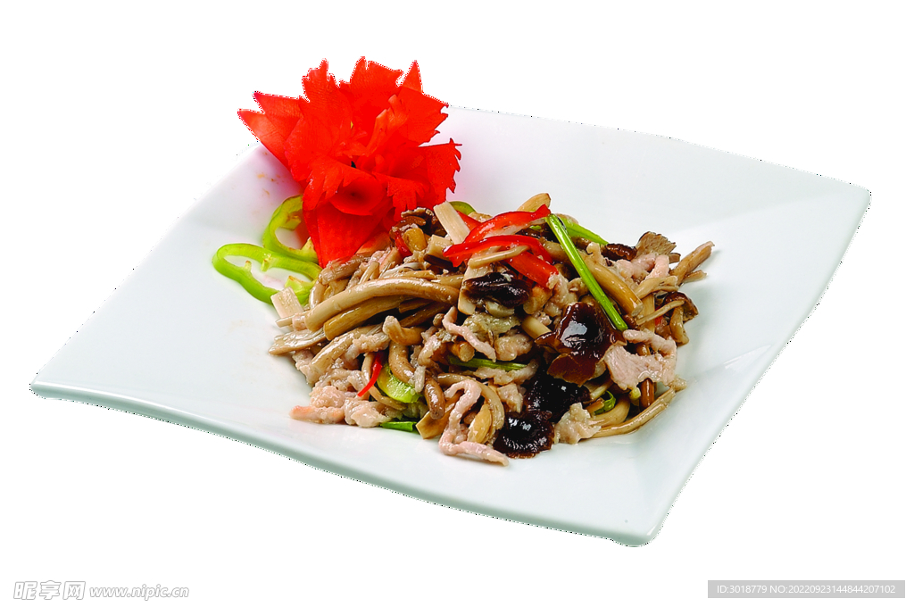 茶树菇炒肉丝