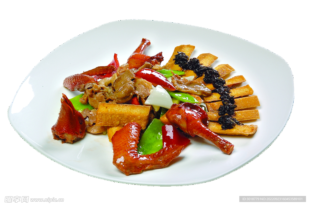 豆干炒鸽脯
