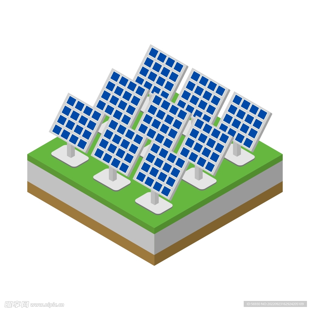 太阳能发电插画