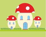卡通蘑菇小屋