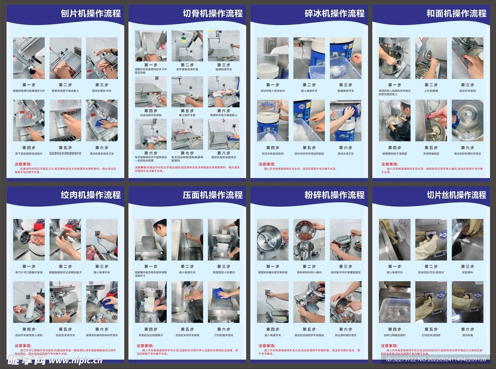 厨房器械操作流程图