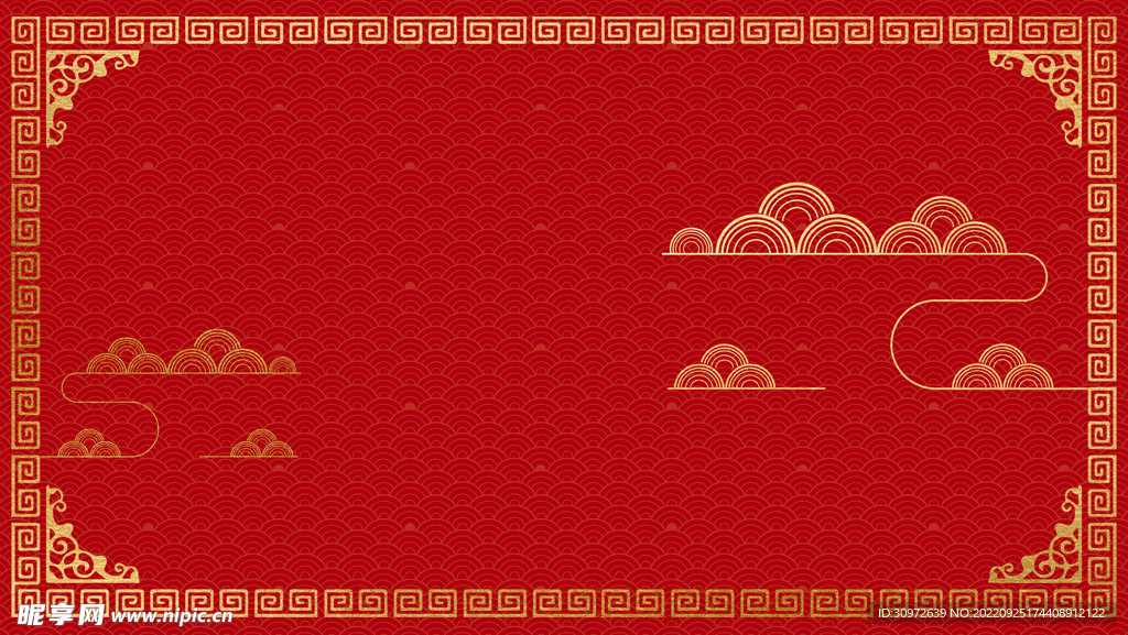 红金中国风背景