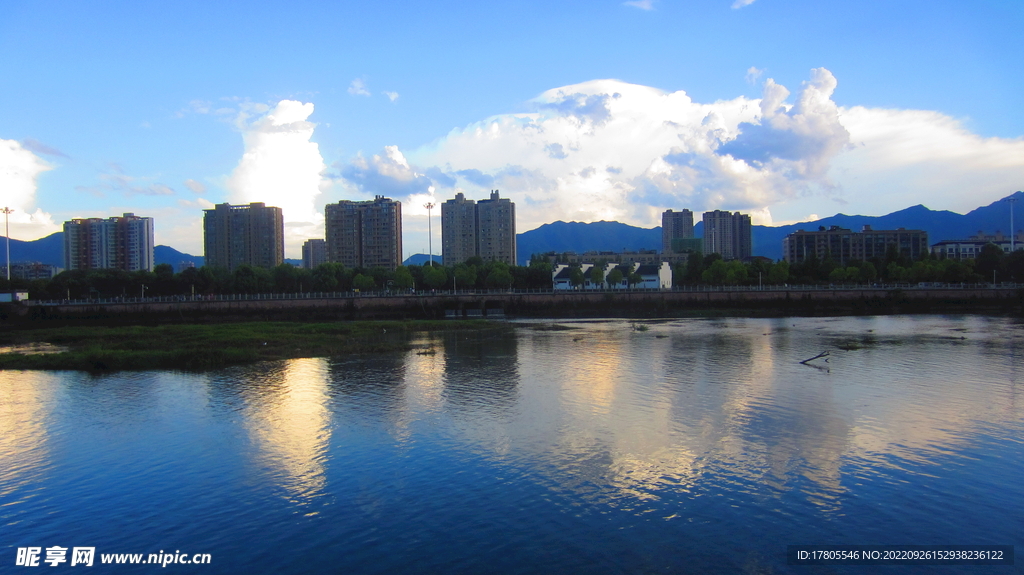 江边风景  景色素材 河边美景