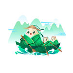 手绘粽子 