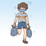  男孩抢菜 