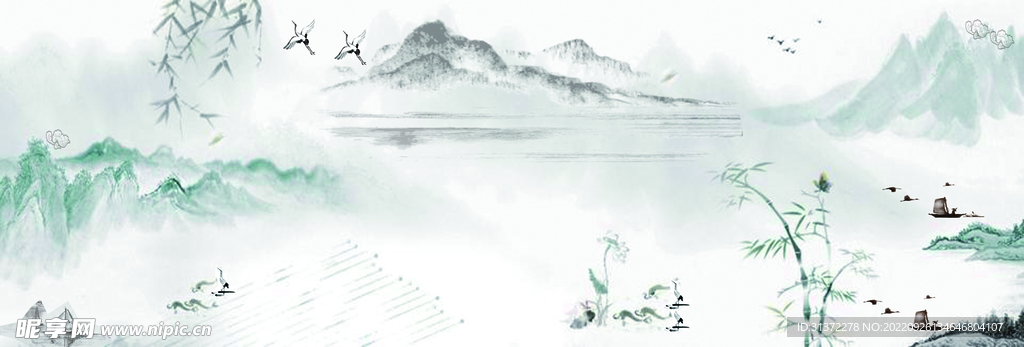 水墨山水素材图片