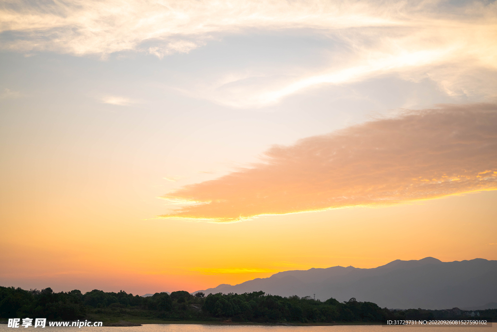 晚霞 日落 云彩 