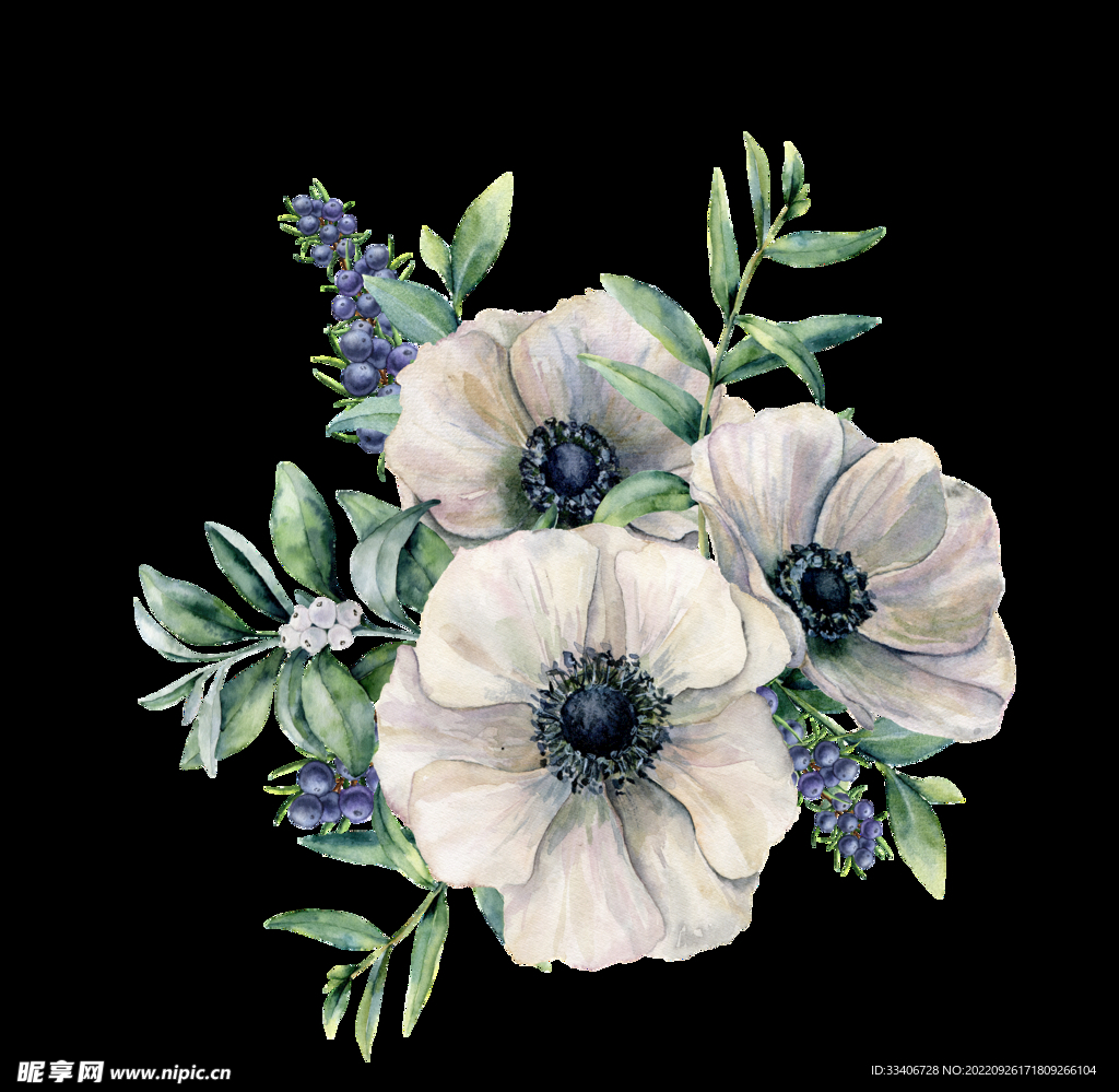 手绘花卉