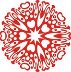 六角剪花窗花纸图案背景元素