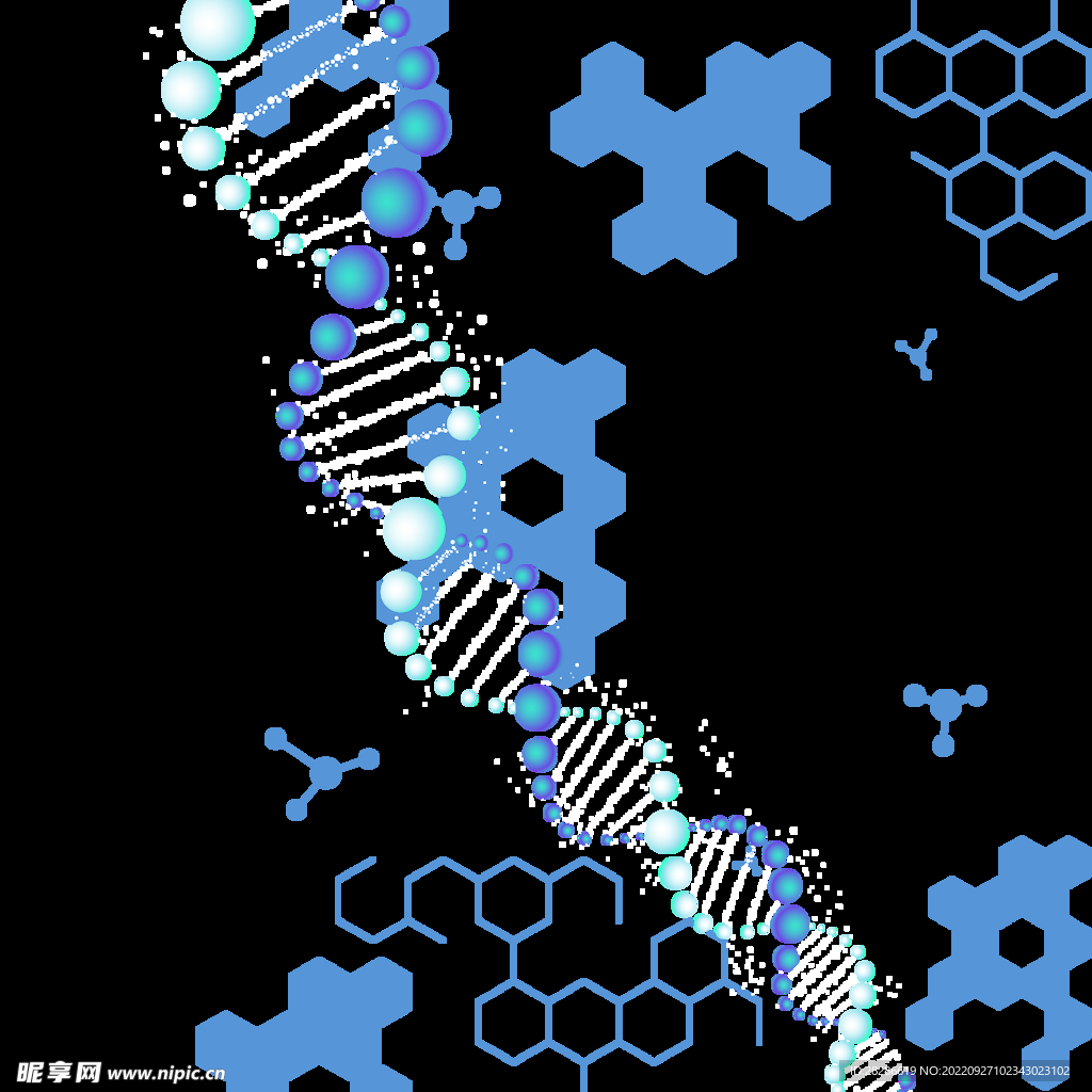 蓝色DNA元素