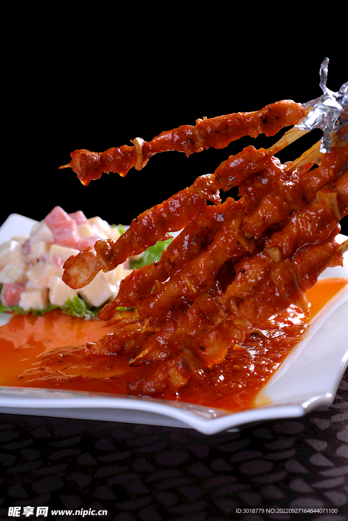 沙拉骨肉串