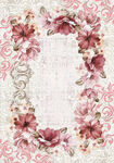 粉色水彩花卉地毯