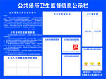 公共场所卫生监督公示栏
