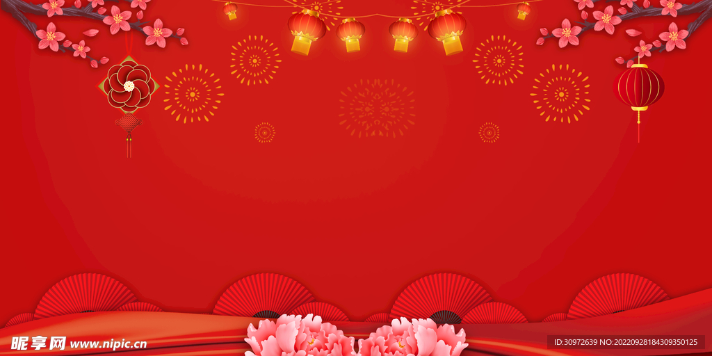 红色节日背景