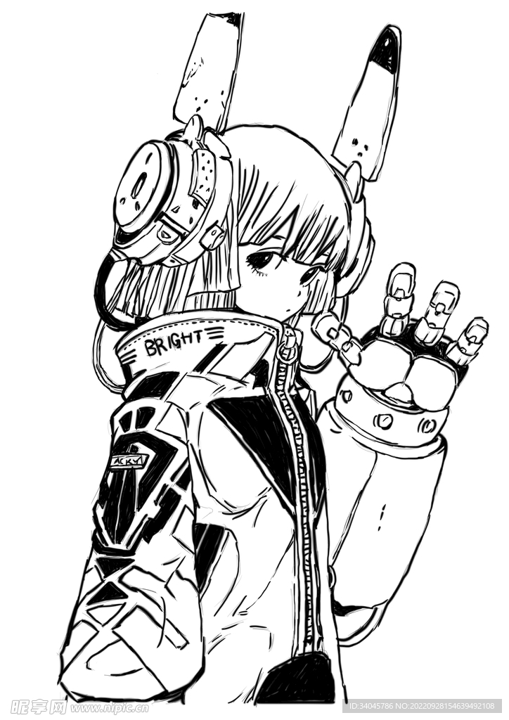 黑白插画