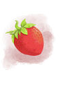 扁平手绘水果草莓