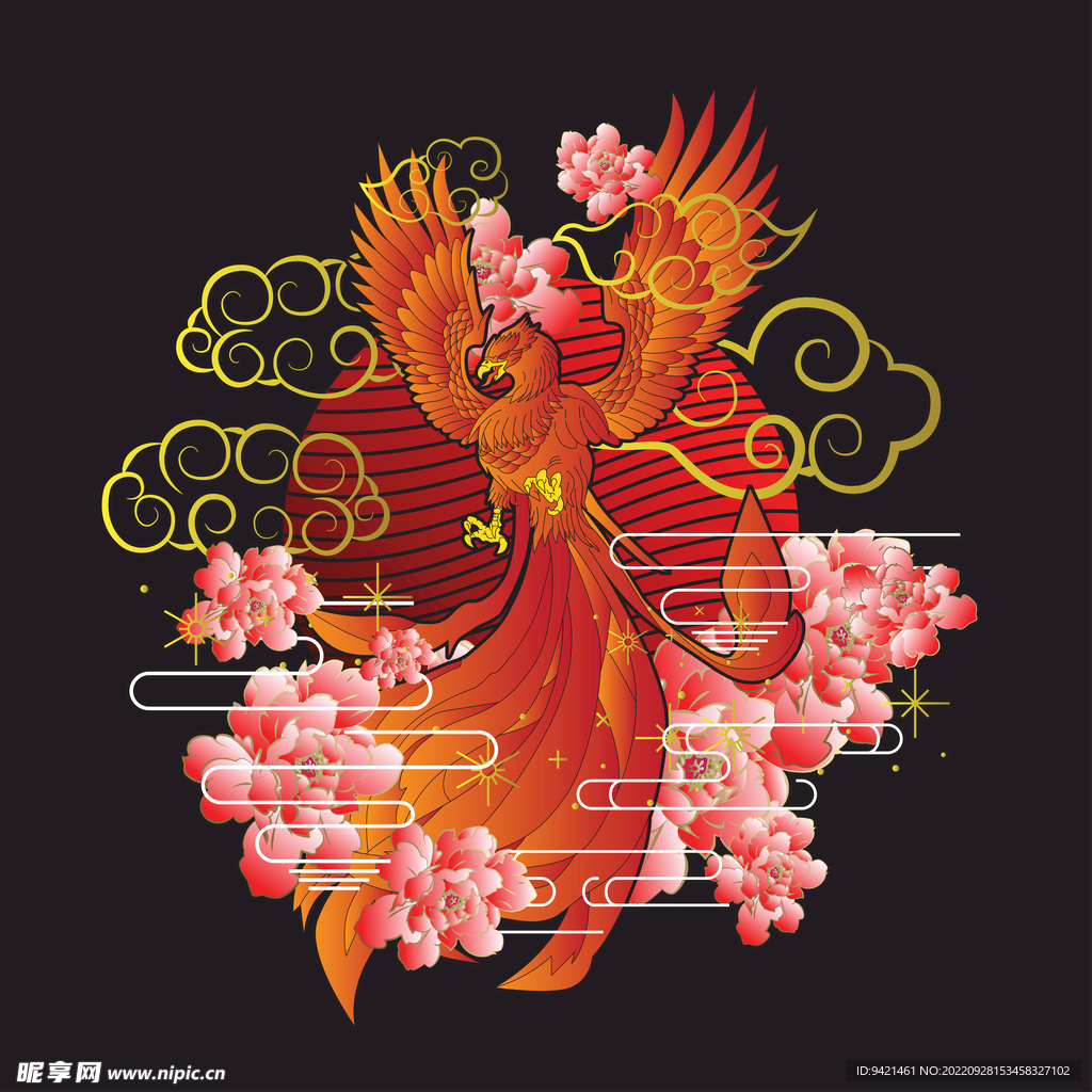 凤凰插画