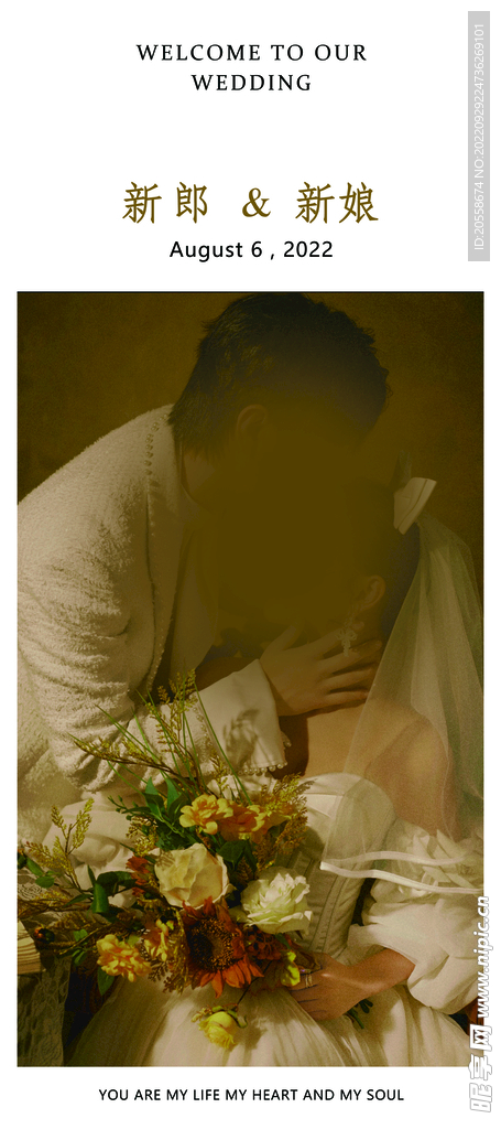 婚礼订婚结婚迎宾易拉宝展架图片