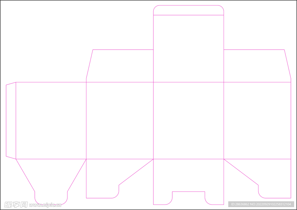 纸盒包装展开图 盒子展开图
