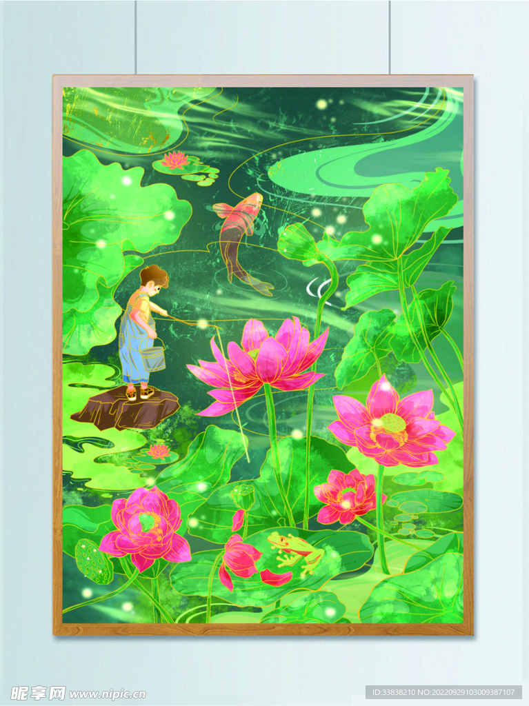 荷花池塘
