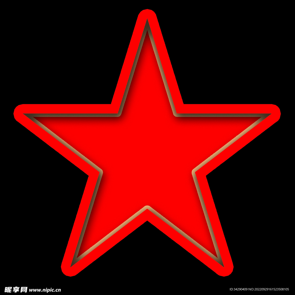 立体红色五角星