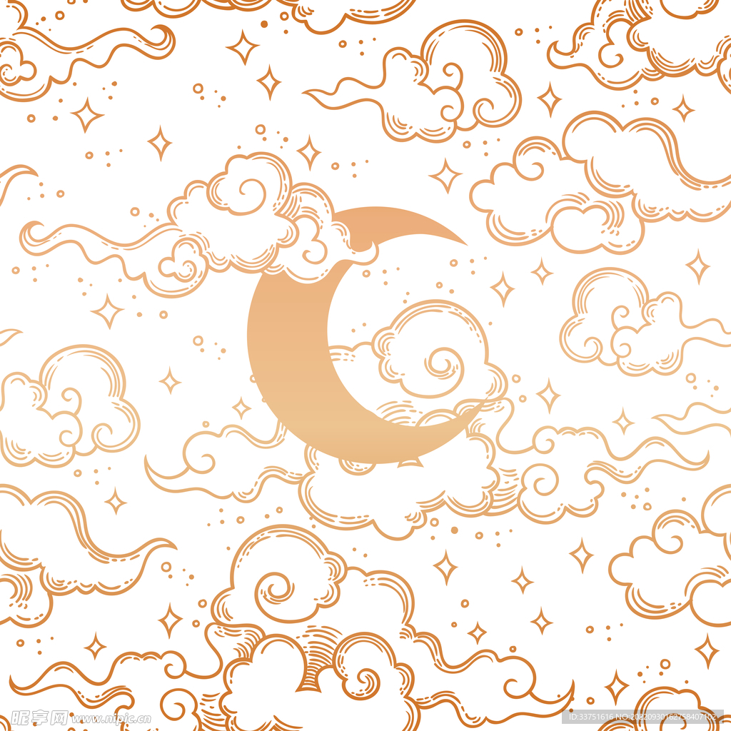 月亮插画