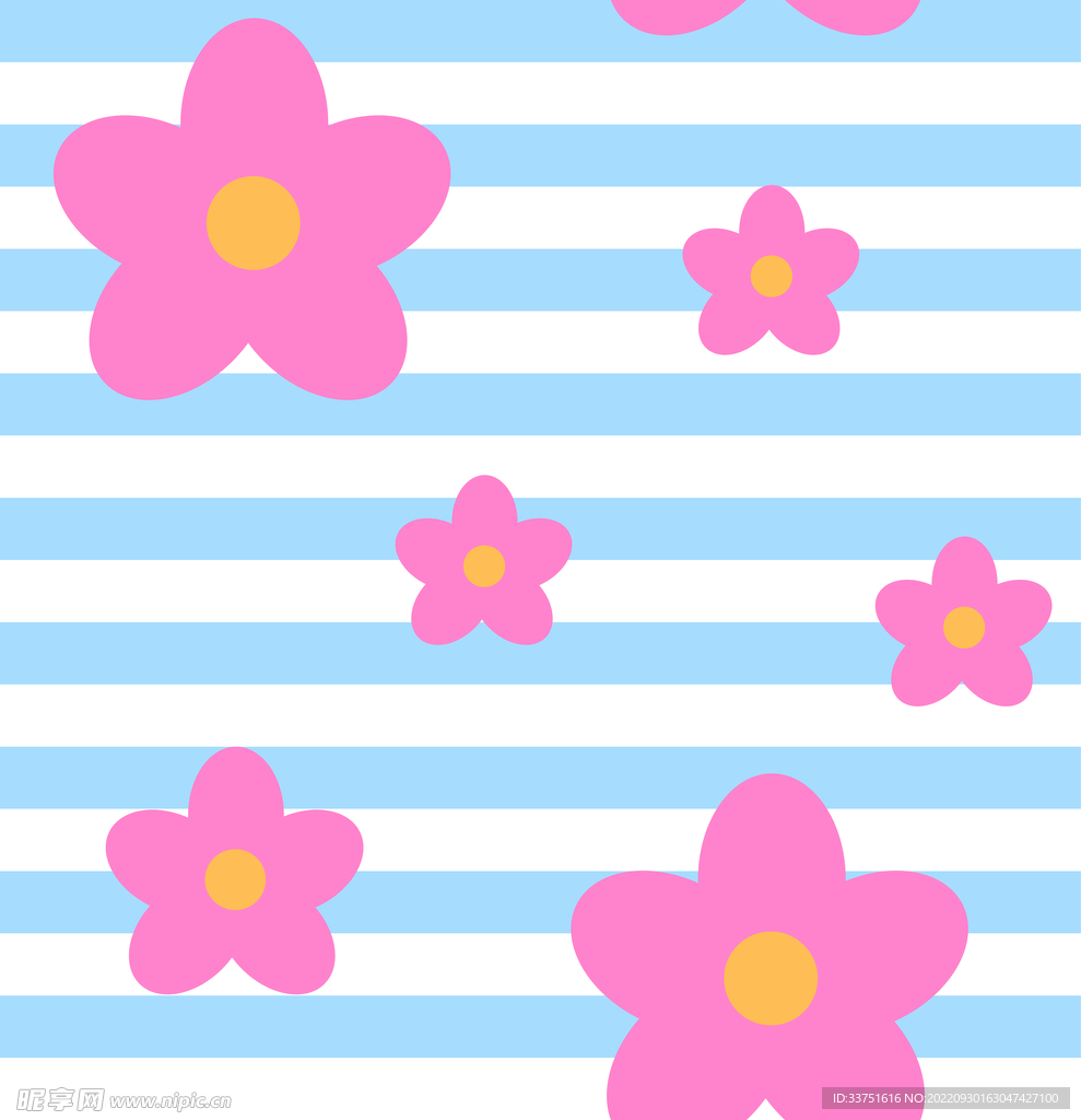 条纹花卉
