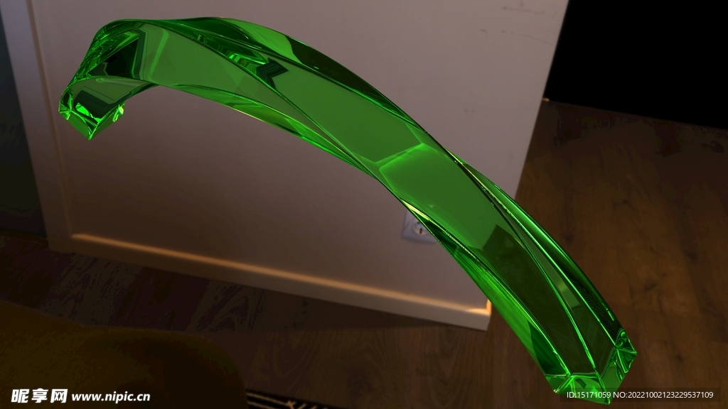 绿色质感玻璃材质