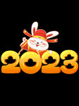 2023年兔年兔子财神形象新年
