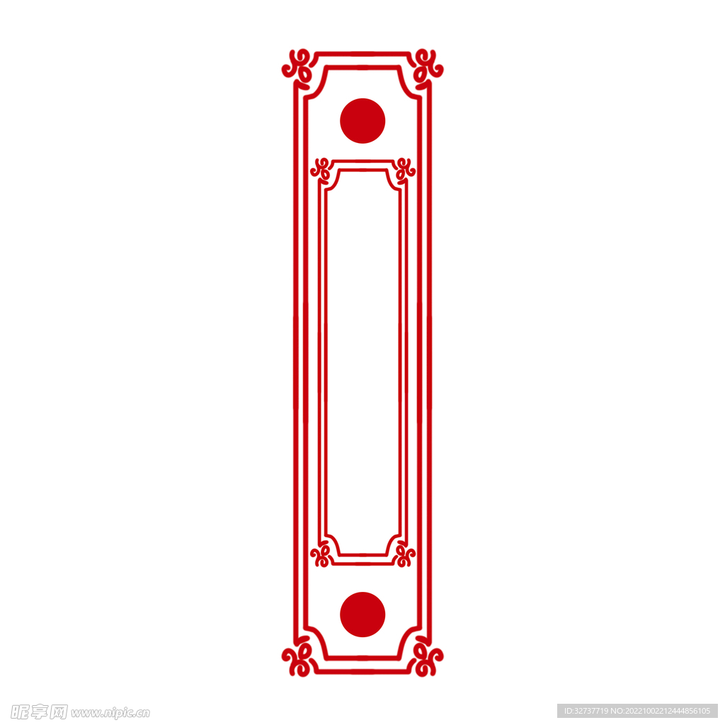 国潮装饰红色边框
