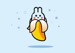 卡通香蕉兔