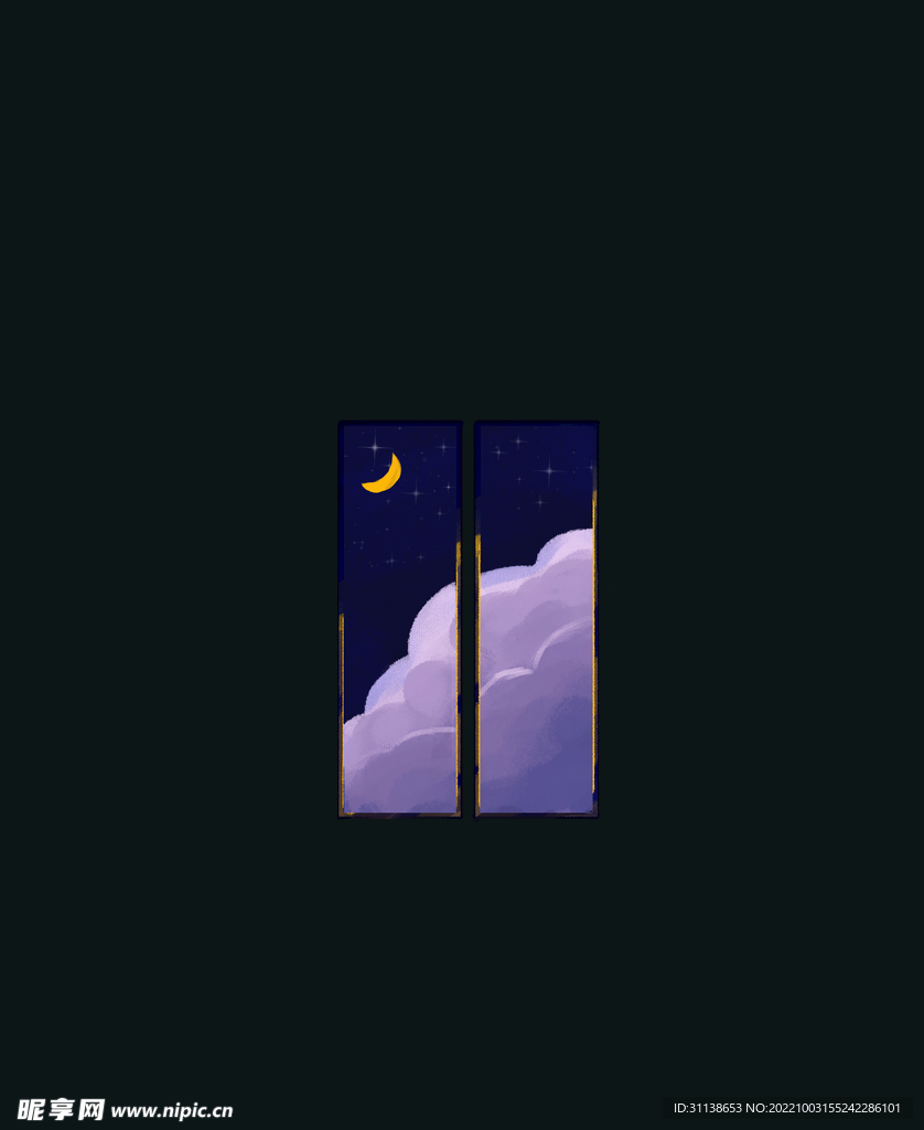 手绘窗户星空壁纸