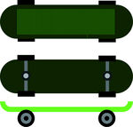 滑板车矢量图