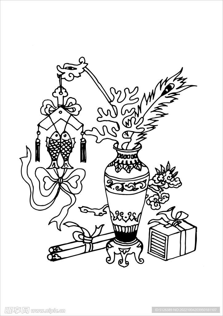 古典花瓶图片