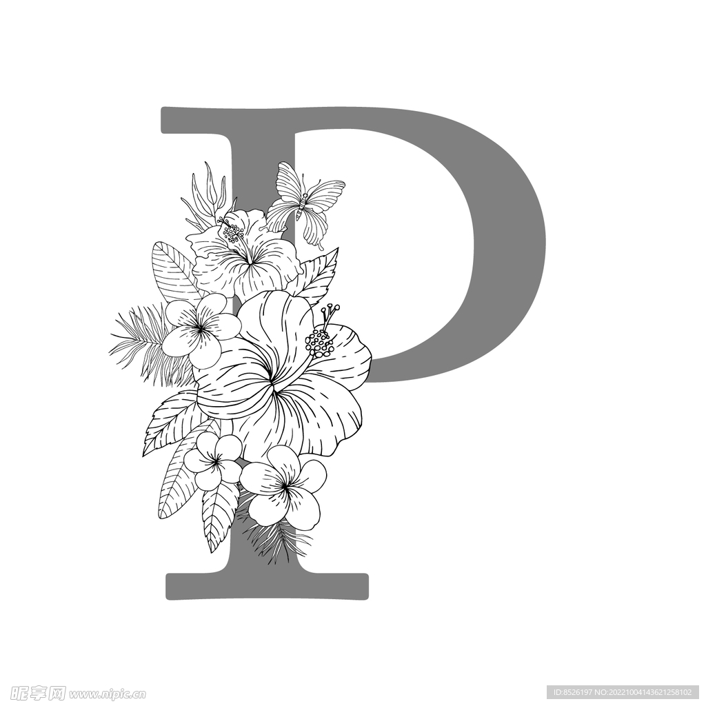 花卉字母