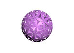 3D球体建模金属镂空花球模型