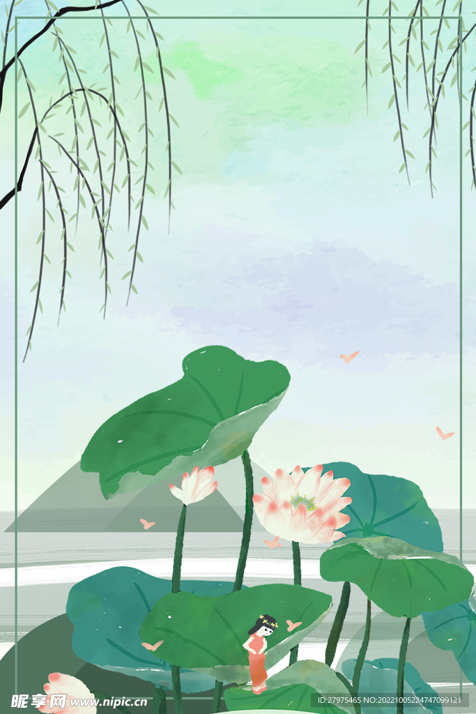 荷花背景