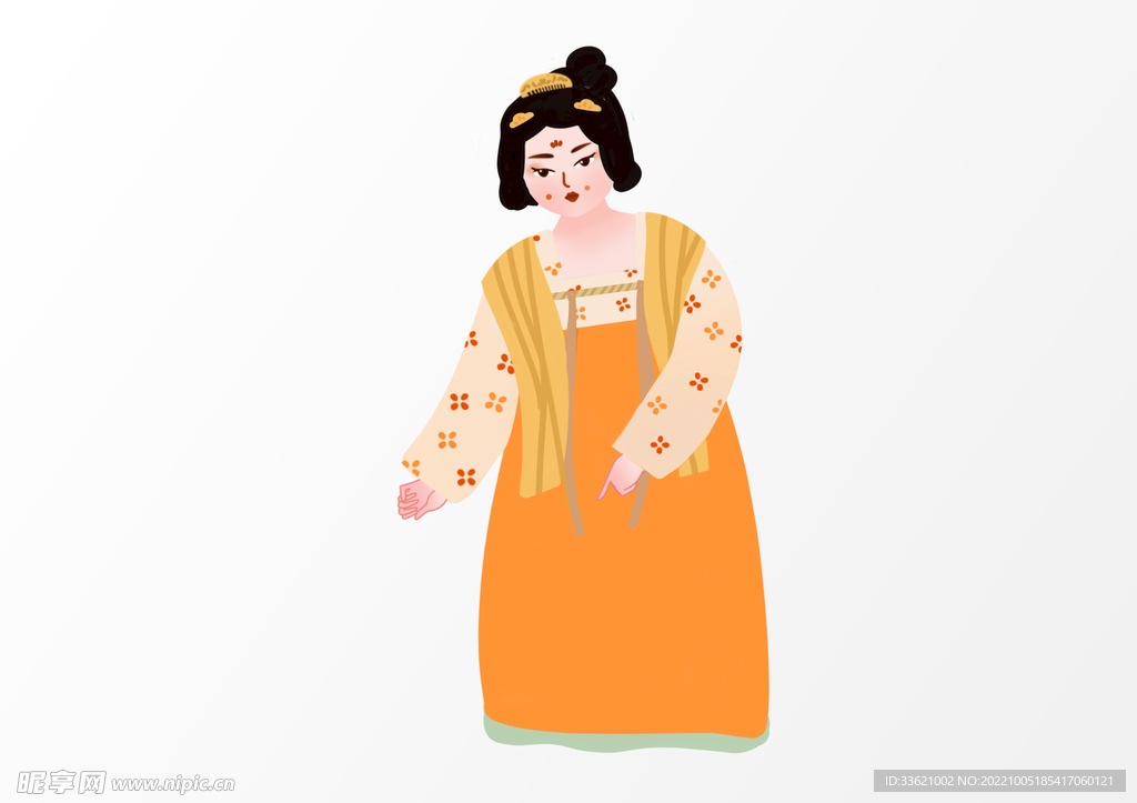 唐朝仕女图  