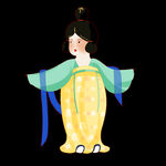 唐朝仕女图  
