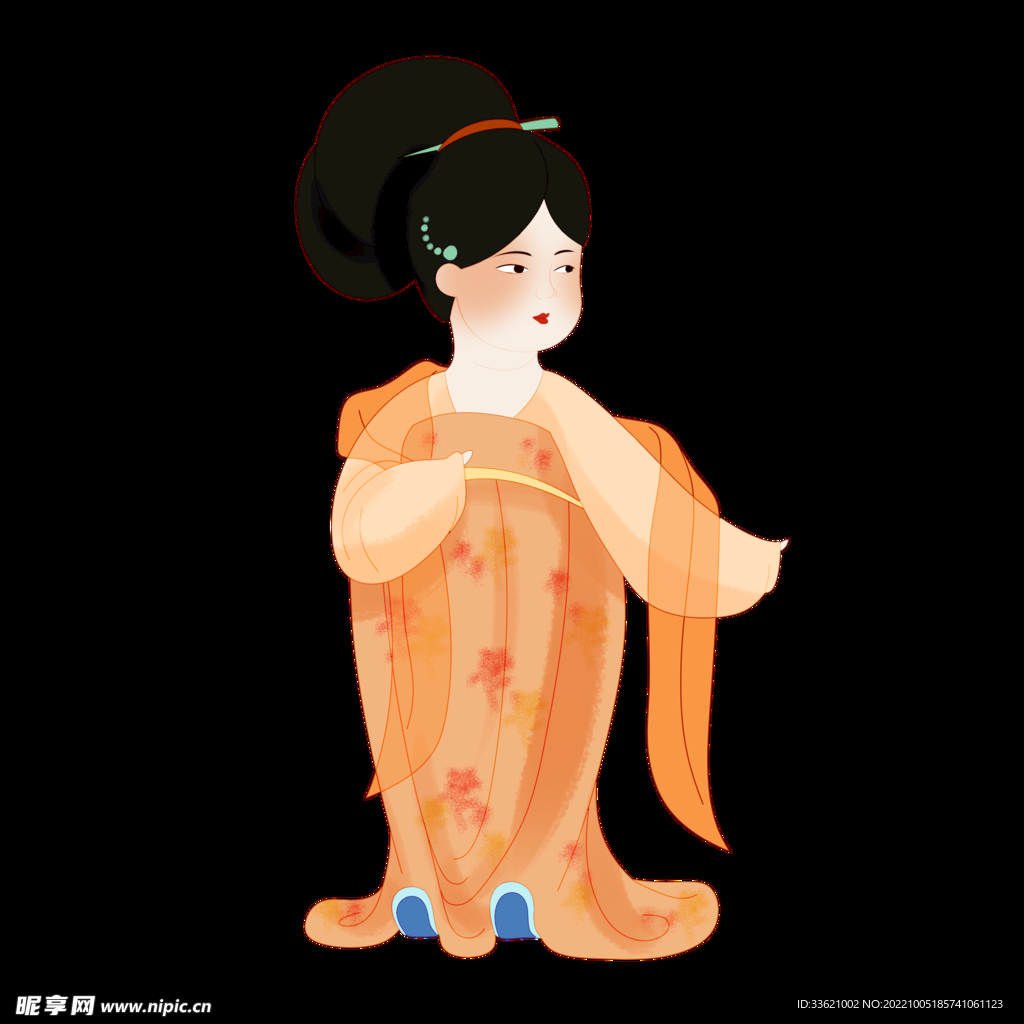 唐朝仕女图  